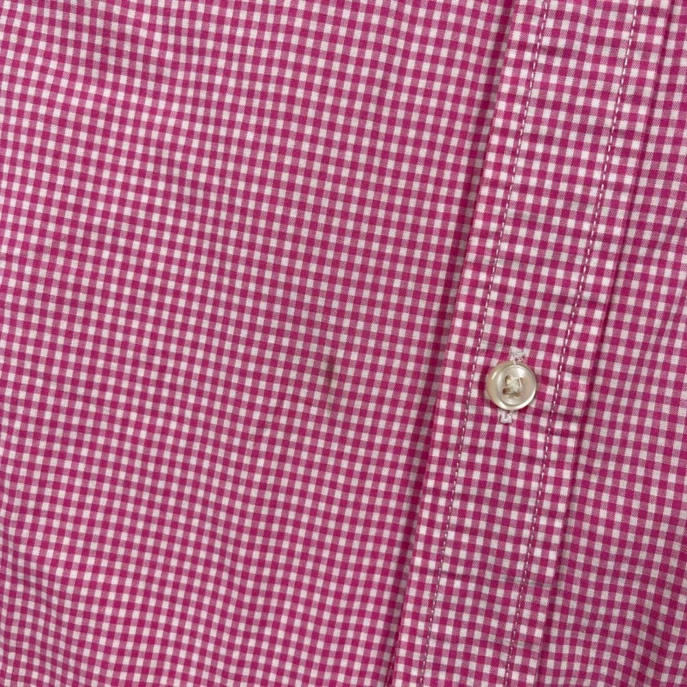 Ralph Lauren Button Down Shirt Boys XL Pink White Gingham Cotton Preppy Classic